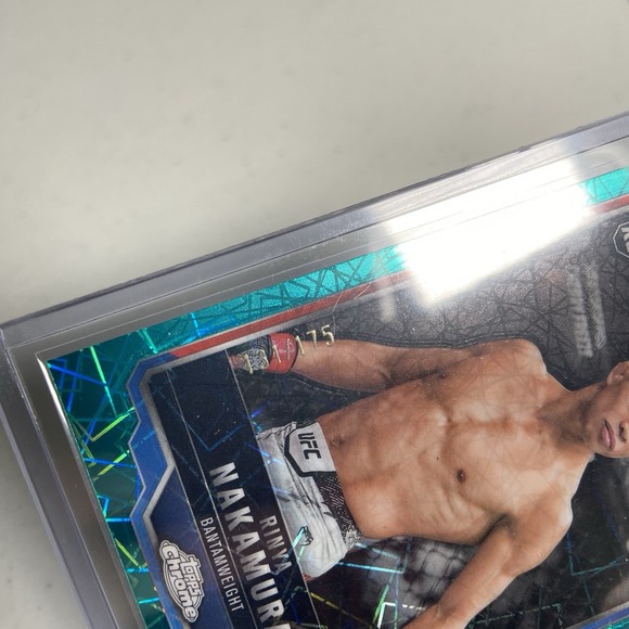 2025 Topps Chrome UFC - Rinya Nakamura - Rookie Card /175 Teal Lazer Refractor - Picture 2 of 3